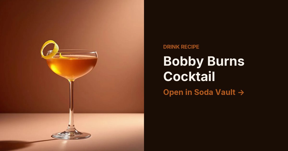 Bobby Burns Cocktail