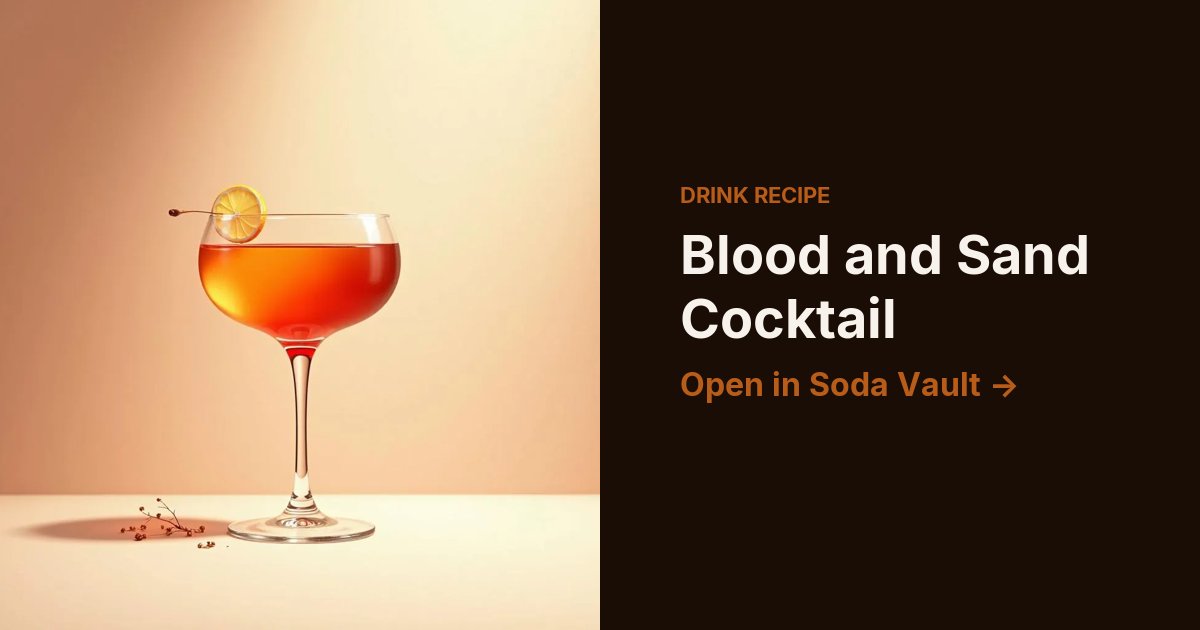 Blood and Sand Cocktail