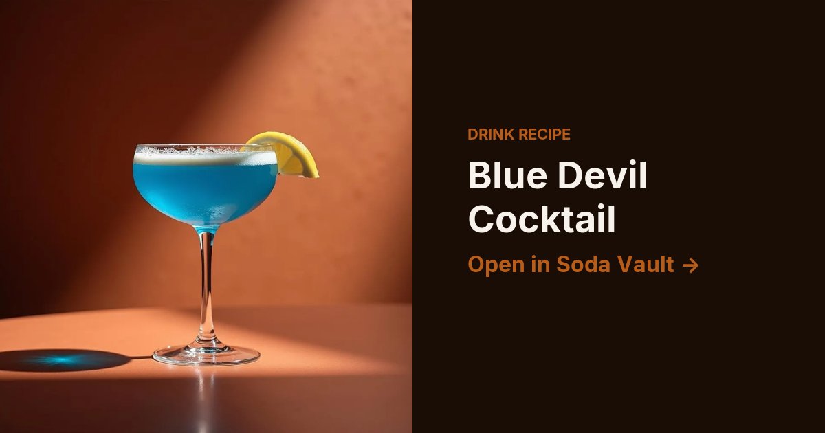 Blue Devil Cocktail