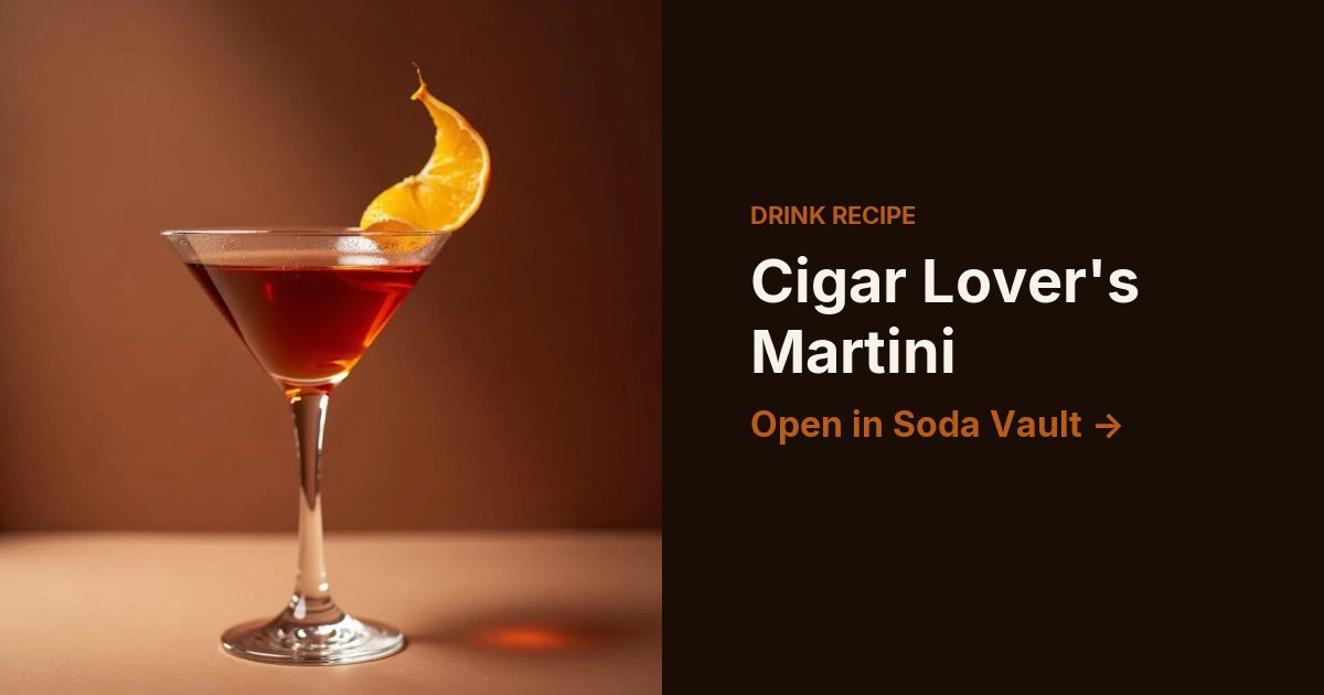 Cigar Lover's Martini