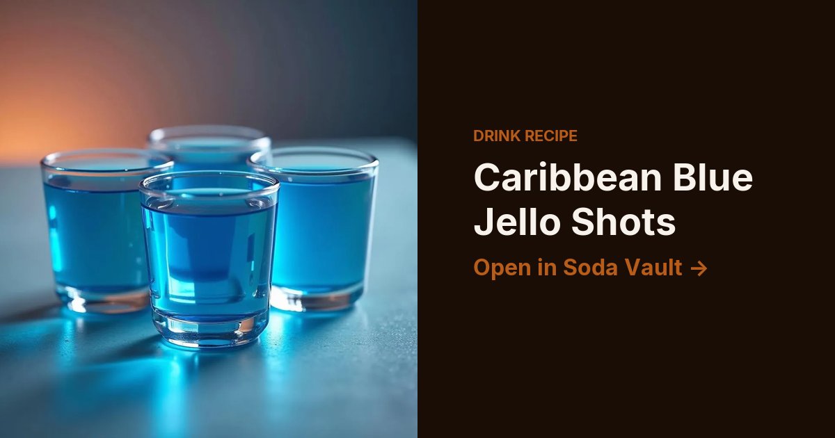 Caribbean Blue Jello Shots