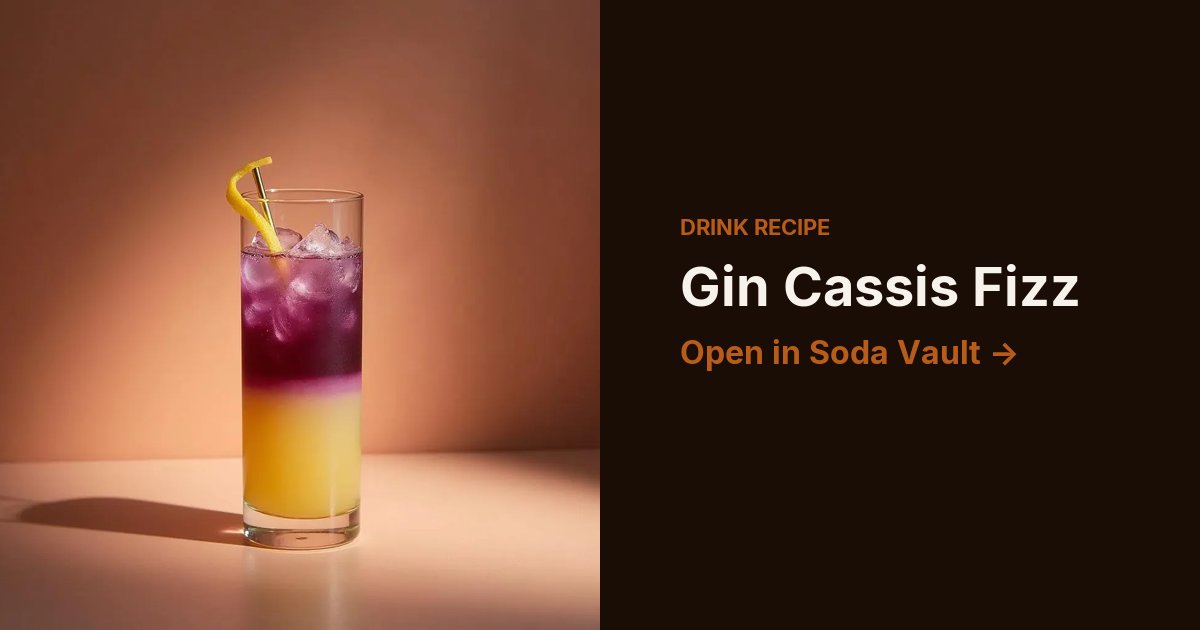 Gin Cassis Fizz