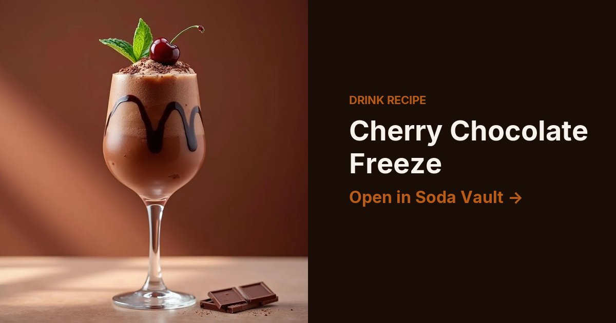 Cherry Chocolate Freeze