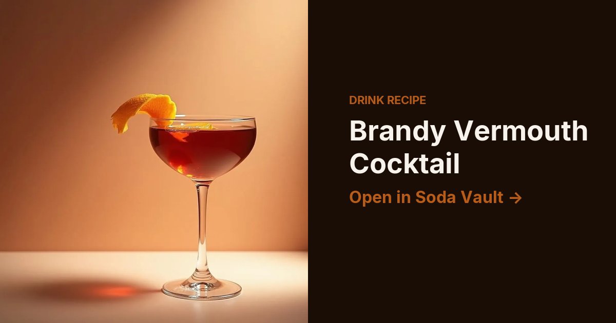 Brandy Vermouth Cocktail