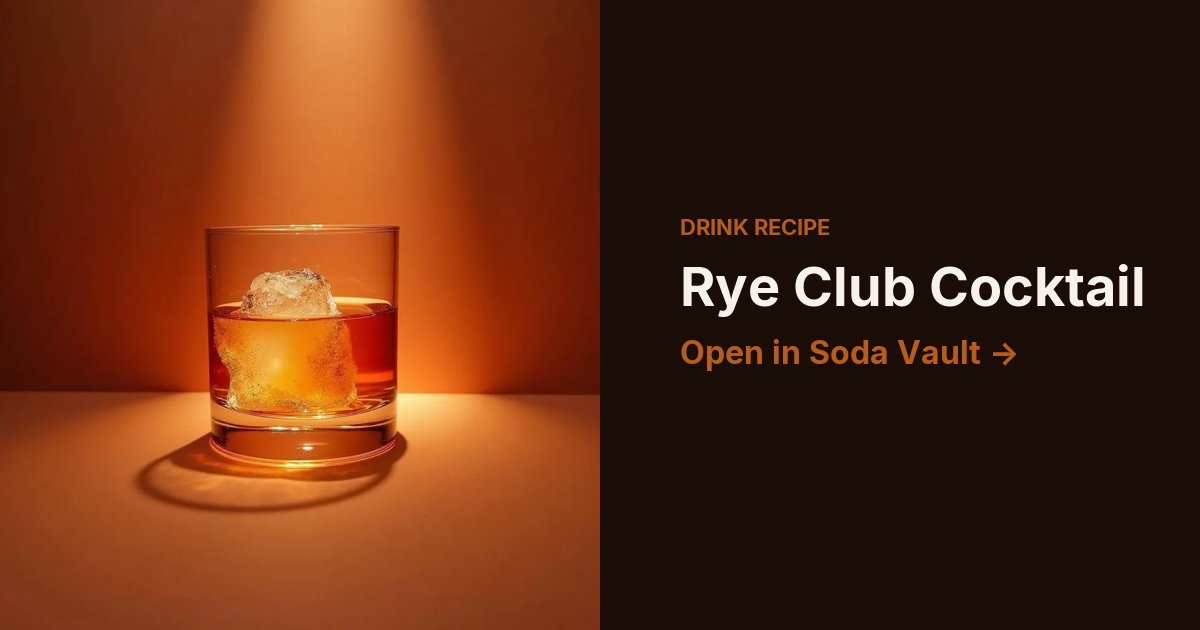 Rye Club Cocktail