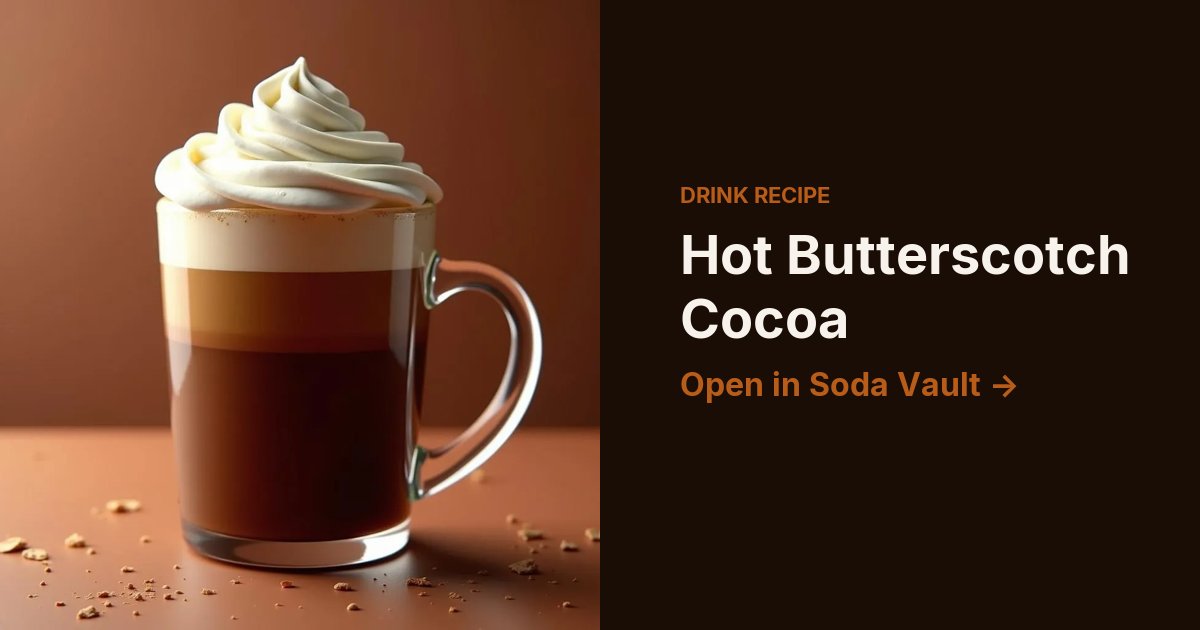 Hot Butterscotch Cocoa
