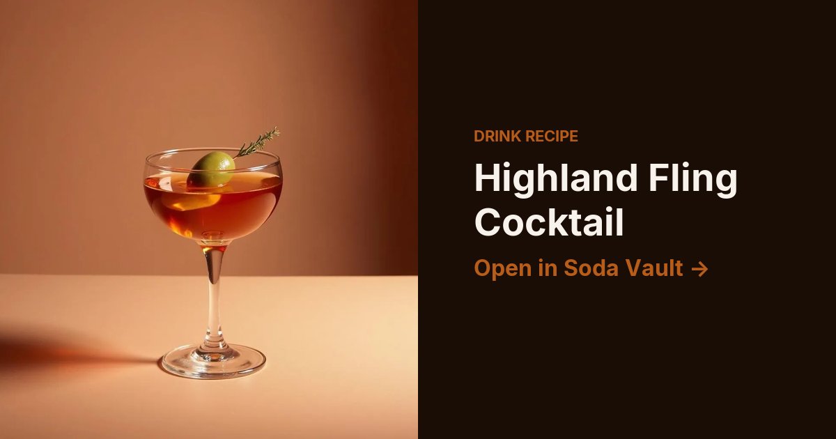Highland Fling Cocktail