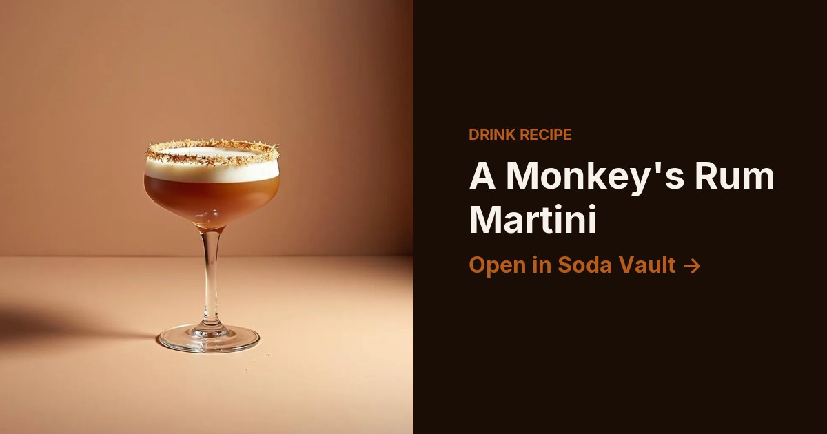 A Monkey's Rum Martini