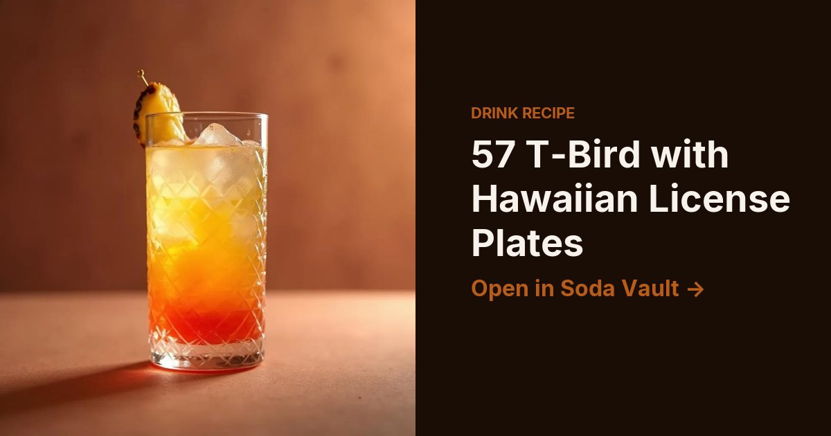 57 T-Bird with Hawaiian License Plates