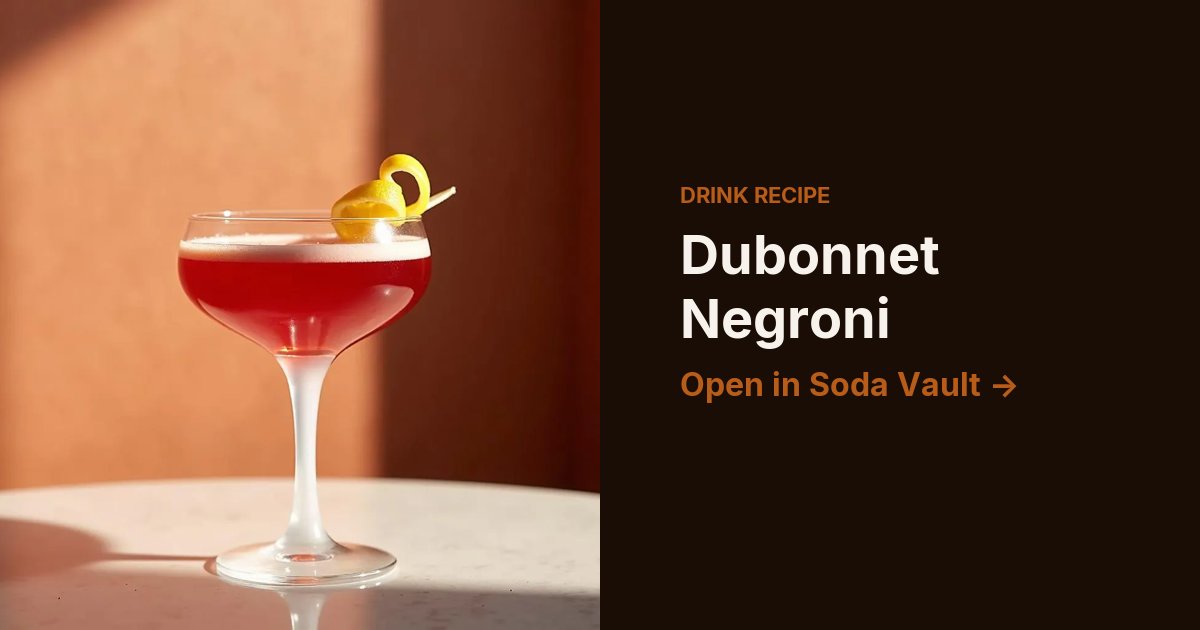 Dubonnet Negroni