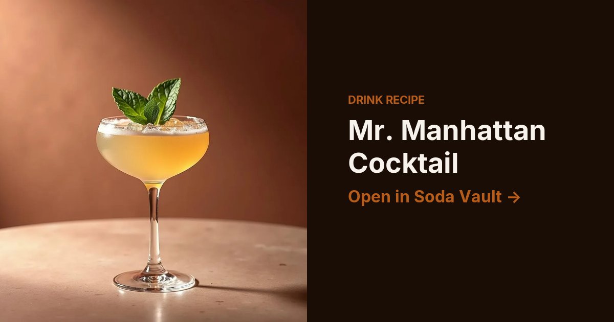 Mr. Manhattan Cocktail