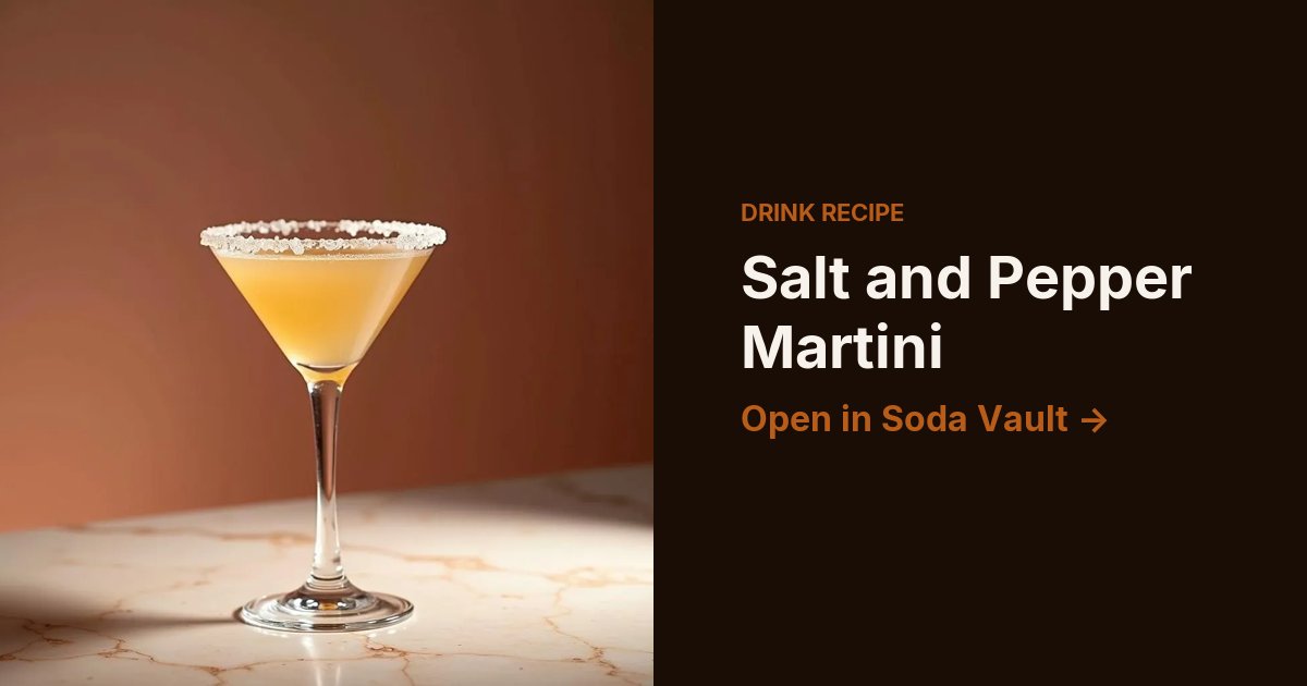 Salt and Pepper Martini