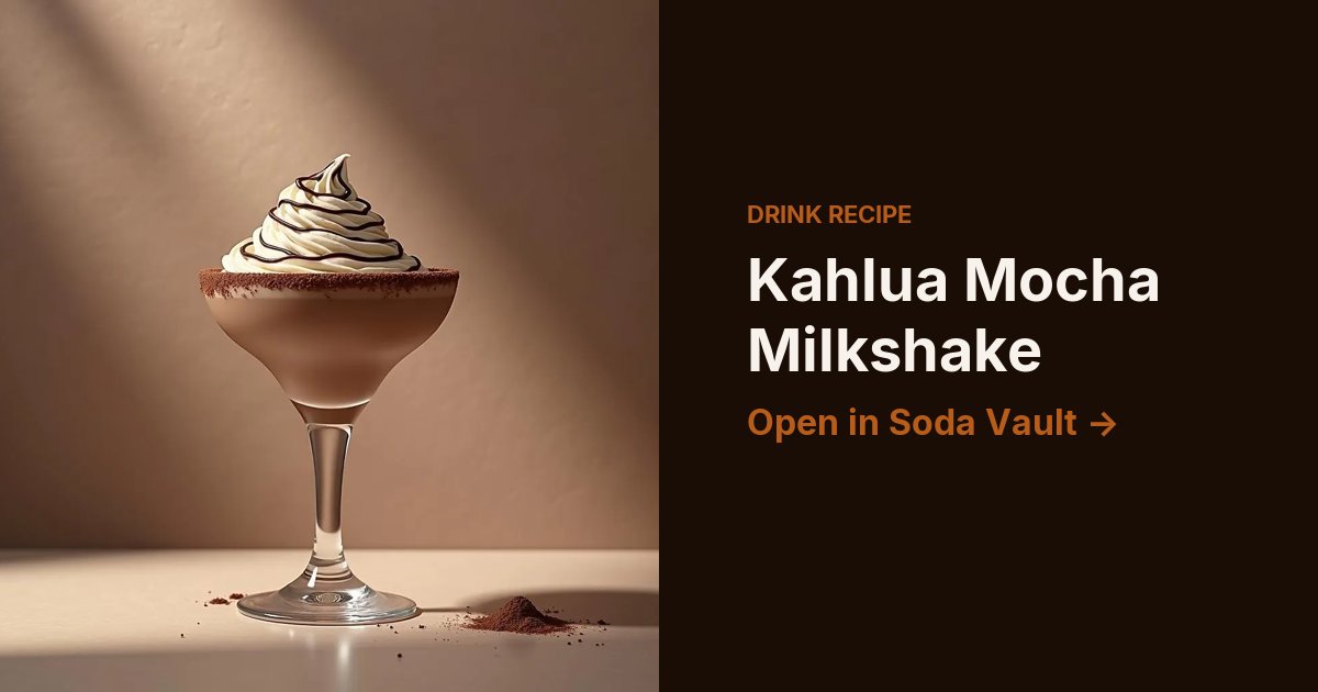 Kahlua Mocha Milkshake