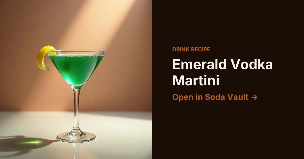Emerald Vodka Martini