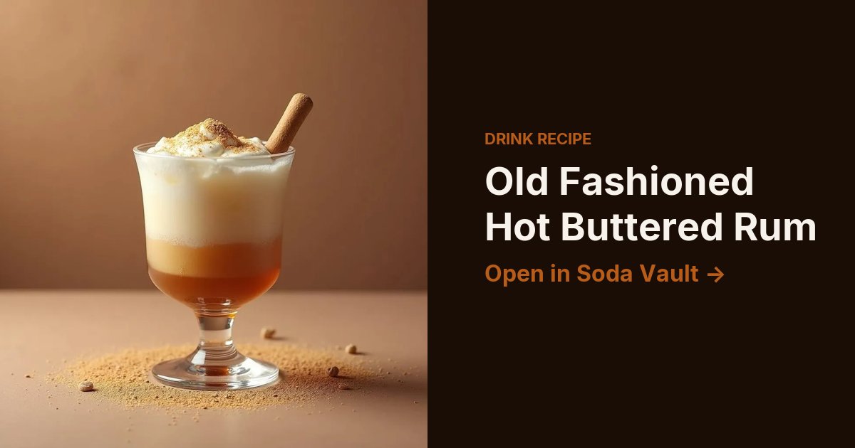 Old Fashioned Hot Buttered Rum
