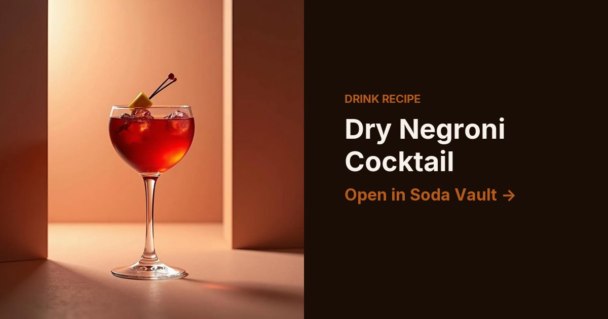 Dry Negroni Cocktail