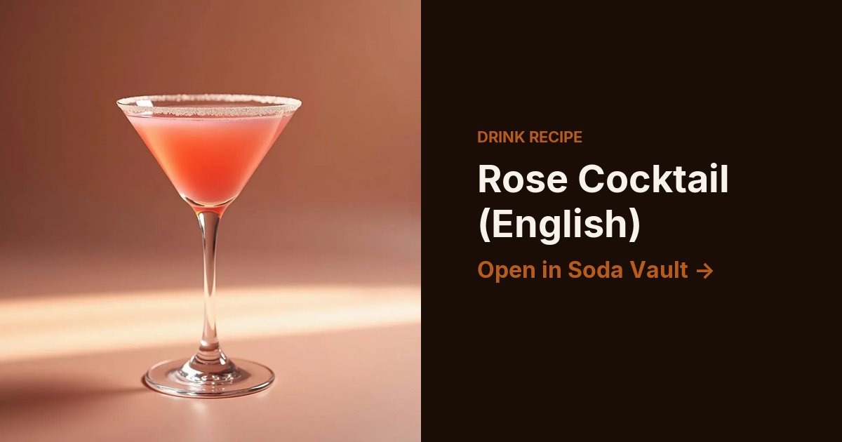 Rose Cocktail (English)