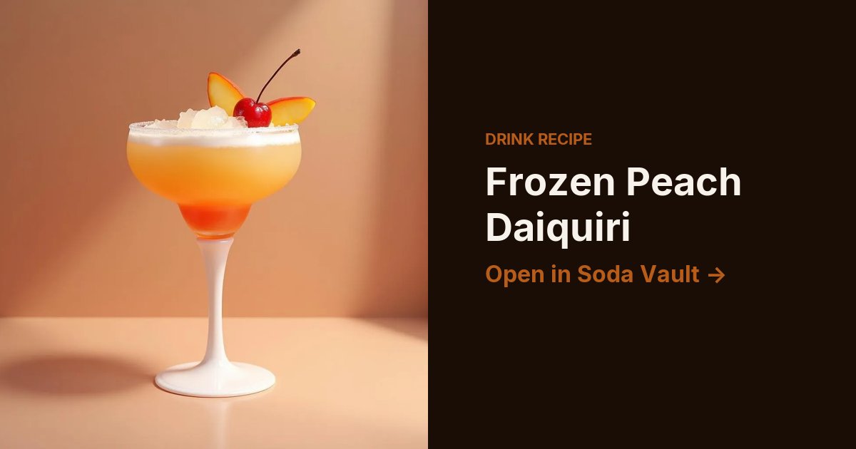 Frozen Peach Daiquiri