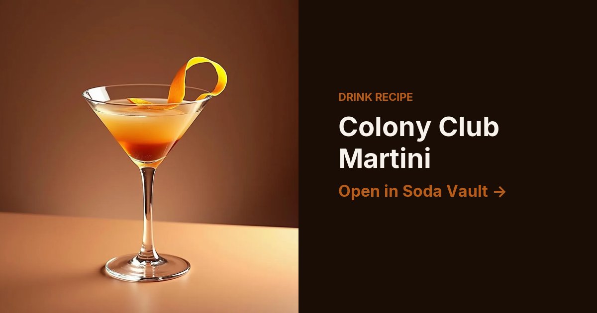 Colony Club Martini