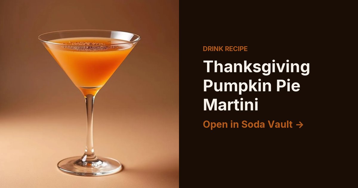 Thanksgiving Pumpkin Pie Martini
