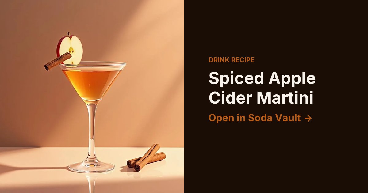 Spiced Apple Cider Martini